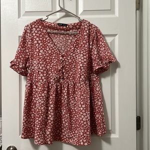 Maternity Floral Shirt- Medium